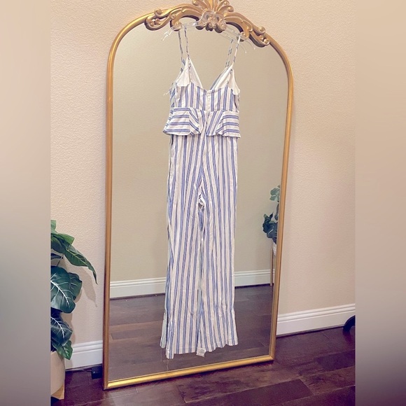 BCBGENERATION Striped Blue and White Jumpsuit Size 8 - Picture 6 of 13